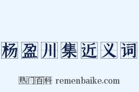 杨盈川集近义词是什么意思的图片